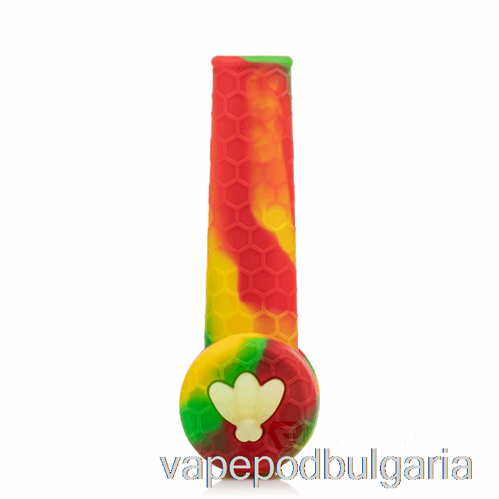 Vape 10000 Дръпки Stratus Trio Silicone Pipe Rasta (green / Red / Yellow)